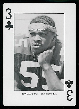 Ray Marshall 1974 West Virginia Playing Cards football card