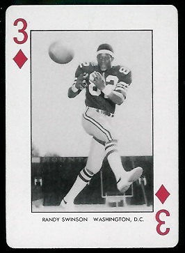 Randy Swinson 1974 West Virginia Playing Cards football card