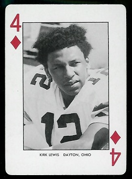 Kirk Lewis 1974 West Virginia Playing Cards football card