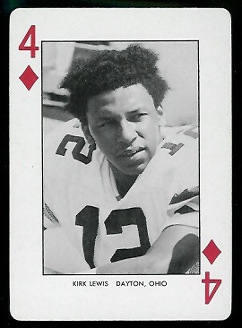Kirk Lewis 1974 West Virginia Playing Cards football card Kirk Lewis 1974 West Virginia Playing Cards football card