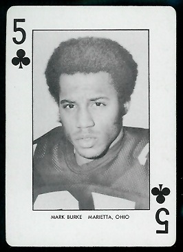 Mark Burke 1974 West Virginia Playing Cards football card