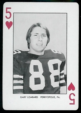Gary Lombard 1974 West Virginia Playing Cards football card