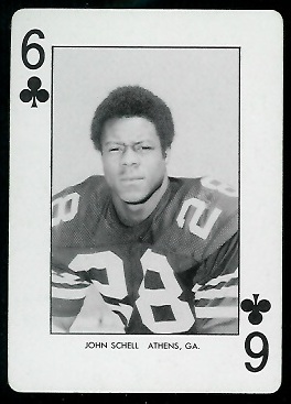 John Schell 1974 West Virginia Playing Cards football card