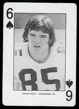 Chuck Kelly 1974 West Virginia Playing Cards football card
