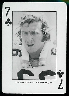 Rick Pennypacker 1974 West Virginia Playing Cards football card