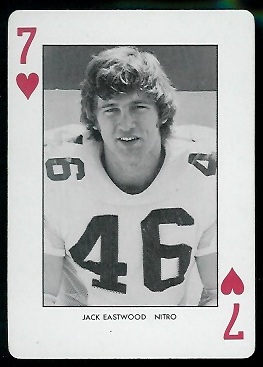 Jack Eastwood 1974 West Virginia Playing Cards football card