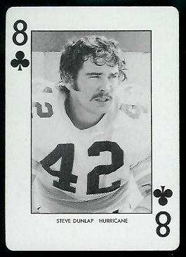 Steve Dunlap 1974 West Virginia Playing Cards football card