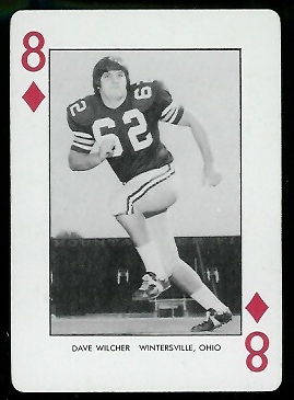 Dave Wilcher 1974 West Virginia Playing Cards football card