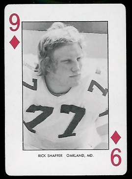 Rick Shaffer 1974 West Virginia Playing Cards football card