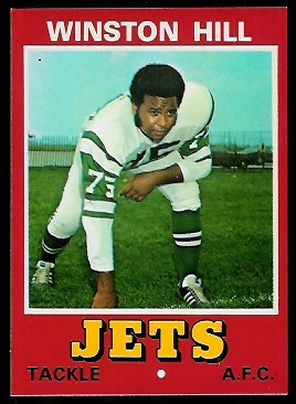 Winston Hill 1974 Wonder Bread football card