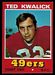 1974 Wonder Bread Ted Kwalick football card