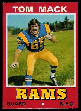 Tom Mack 1974 Wonder Bread football card