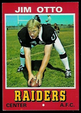 Jim Otto 1974 Wonder Bread football card