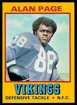 Alan Page 1974 Wonder Bread football card