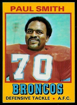 Paul Smith 1974 Wonder Bread football card