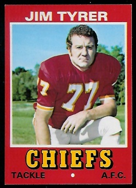 Jim Tyrer 1974 Wonder Bread football card