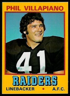 Phil Villapiano 1974 Wonder Bread football card