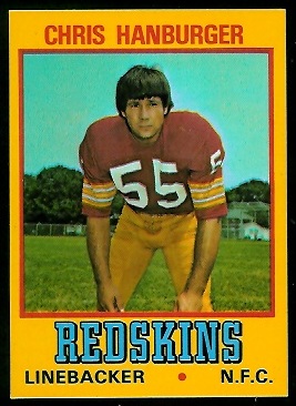 Chris Hanburger 1974 Wonder Bread football card