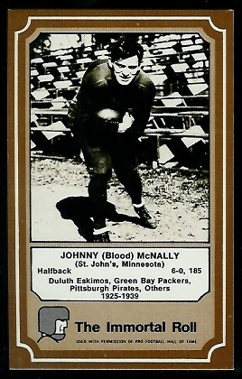 John McNally 1975 Fleer Immortal Roll football card