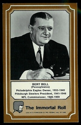Bert Bell 1975 Fleer Immortal Roll football card