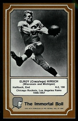 Elroy Hirsch 1975 Fleer Immortal Roll football card