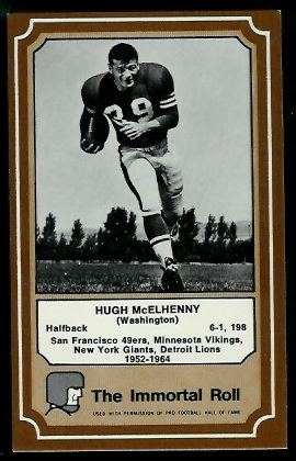 Hugh McElhenny 1975 Fleer Immortal Roll football card