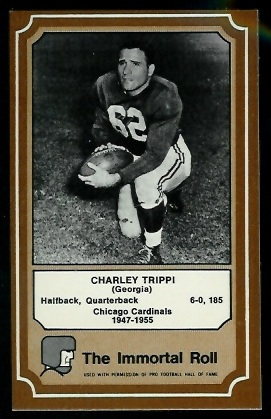 Charley Trippi 1975 Fleer Immortal Roll football card Charley Trippi 1975 Fleer Immortal Roll football card