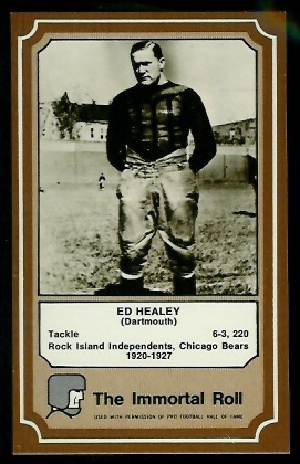 Ed Healey 1975 Fleer Immortal Roll football card