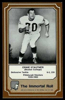 Ernie Stautner 1975 Fleer Immortal Roll football card