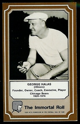 George Halas 1975 Fleer Immortal Roll football card