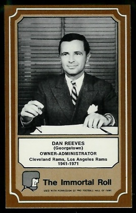 Dan Reeves 1975 Fleer Immortal Roll football card