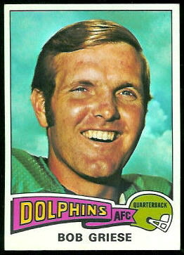 Bob Griese 1975 Topps football card