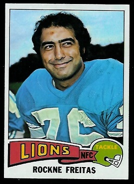 Rockne Freitas 1975 Topps football card