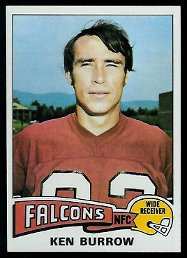 Ken Burrow 1975 Topps football card