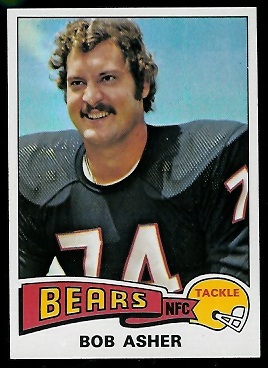 Bob Asher 1975 Topps football card