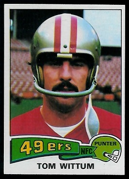 Tom Wittum 1975 Topps football card