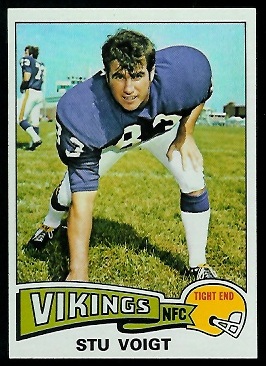 Stu Voigt 1975 Topps football card