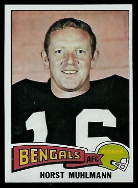 Horst Muhlmann 1975 Topps football card