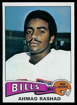 Ahmad Rashad 1975 Topps football card