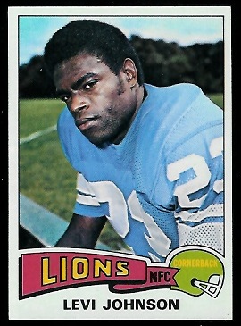 Levi Johnson 1975 Topps football card