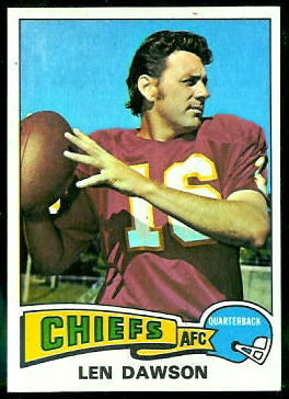 Len Dawson 1975 Topps football card