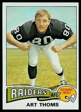 Art Thoms 1975 Topps football card