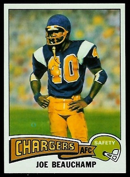 Joe Beauchamp 1975 Topps football card