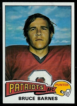 Bruce Barnes 1975 Topps football card