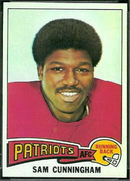 Sam Cunningham 1975 Topps football card