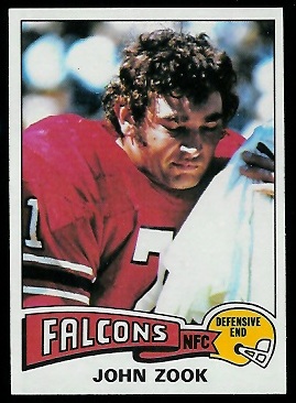 John Zook 1975 Topps football card