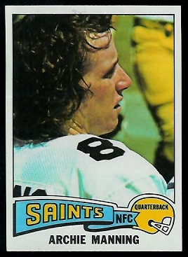Archie Manning 1975 Topps football card