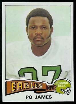 Po James 1975 Topps football card