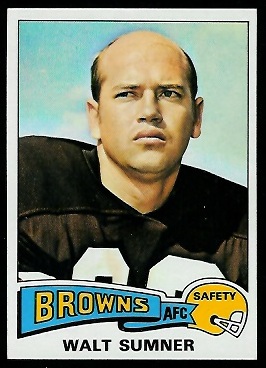 Walt Sumner 1975 Topps football card