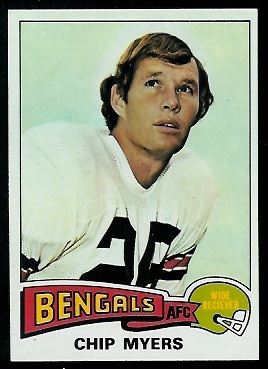Chip Myers 1975 Topps football card